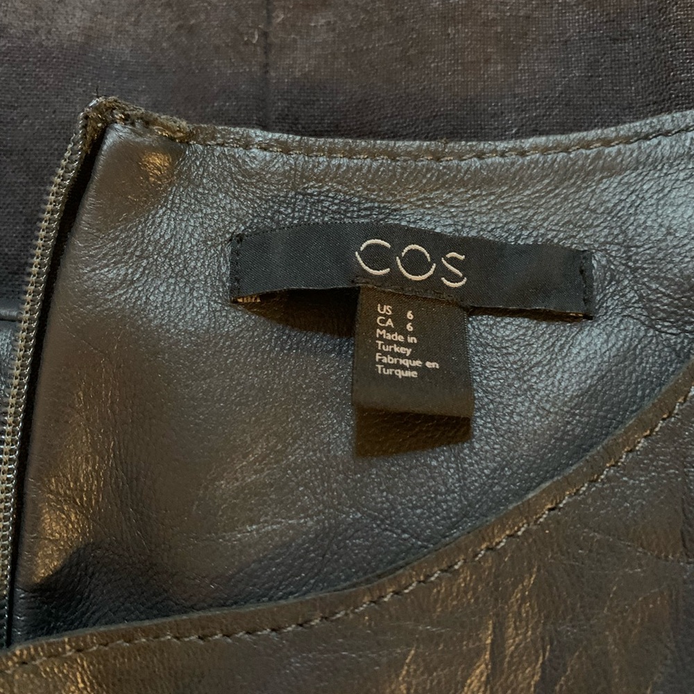 COS Blue/Grey Leather Top and Skirt - Picture 6 of 14